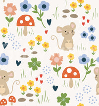 Fun floral mouse wall artwork

