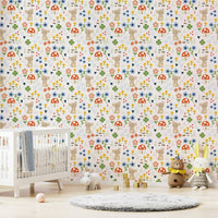 Mouse in garden wall mural

