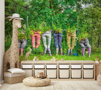 Quirky wall mural for cheerful interiors

