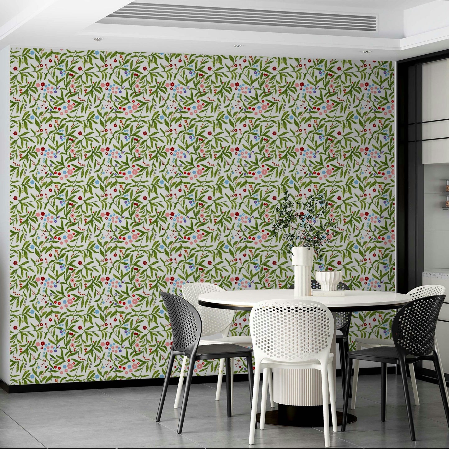A peaceful summer design mural on decorative wallpaper., GD4681