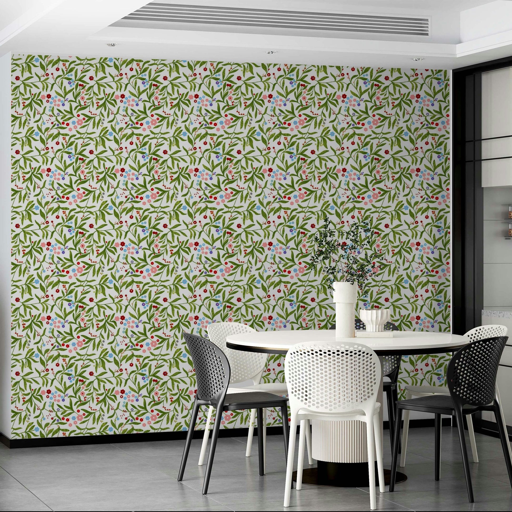A peaceful summer design mural on decorative wallpaper., GD4681
