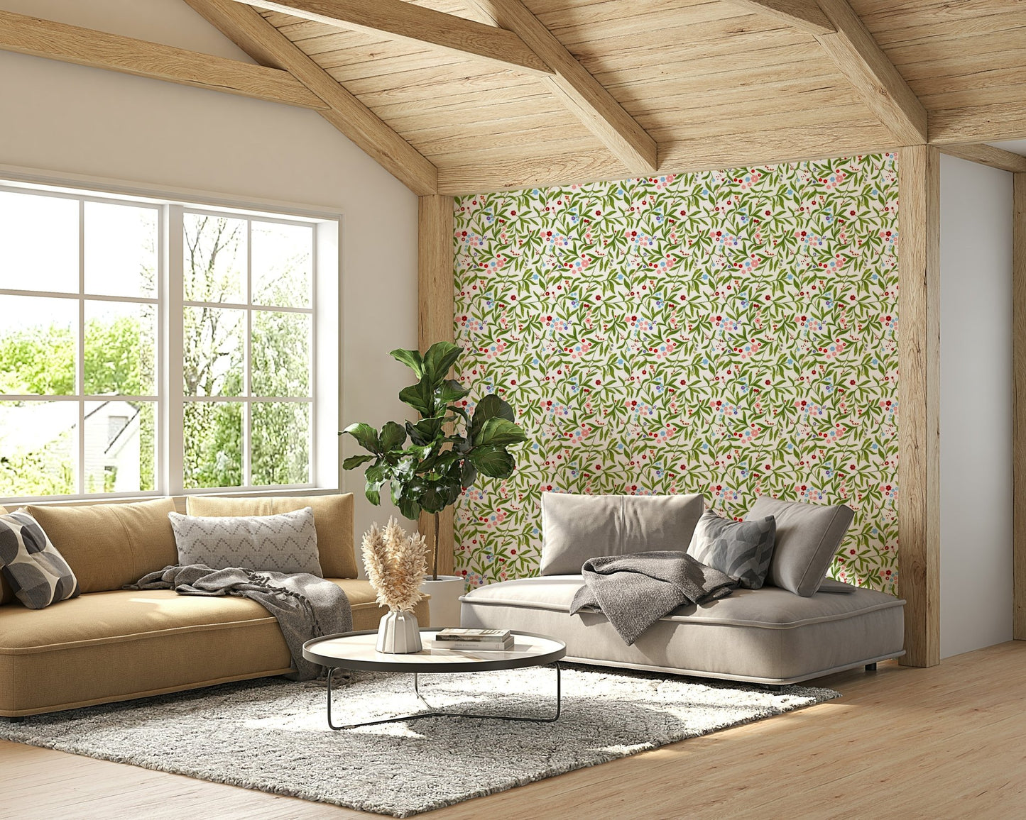 A beautiful modern art wall mural for a living room., GD4681