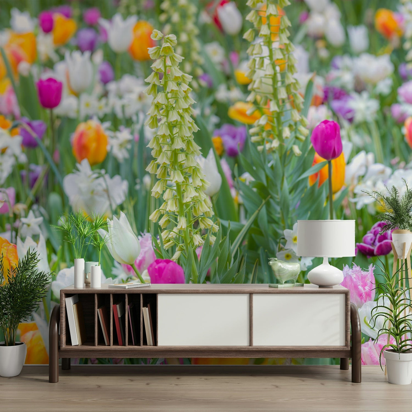 Garden inspired wallpaper mural

