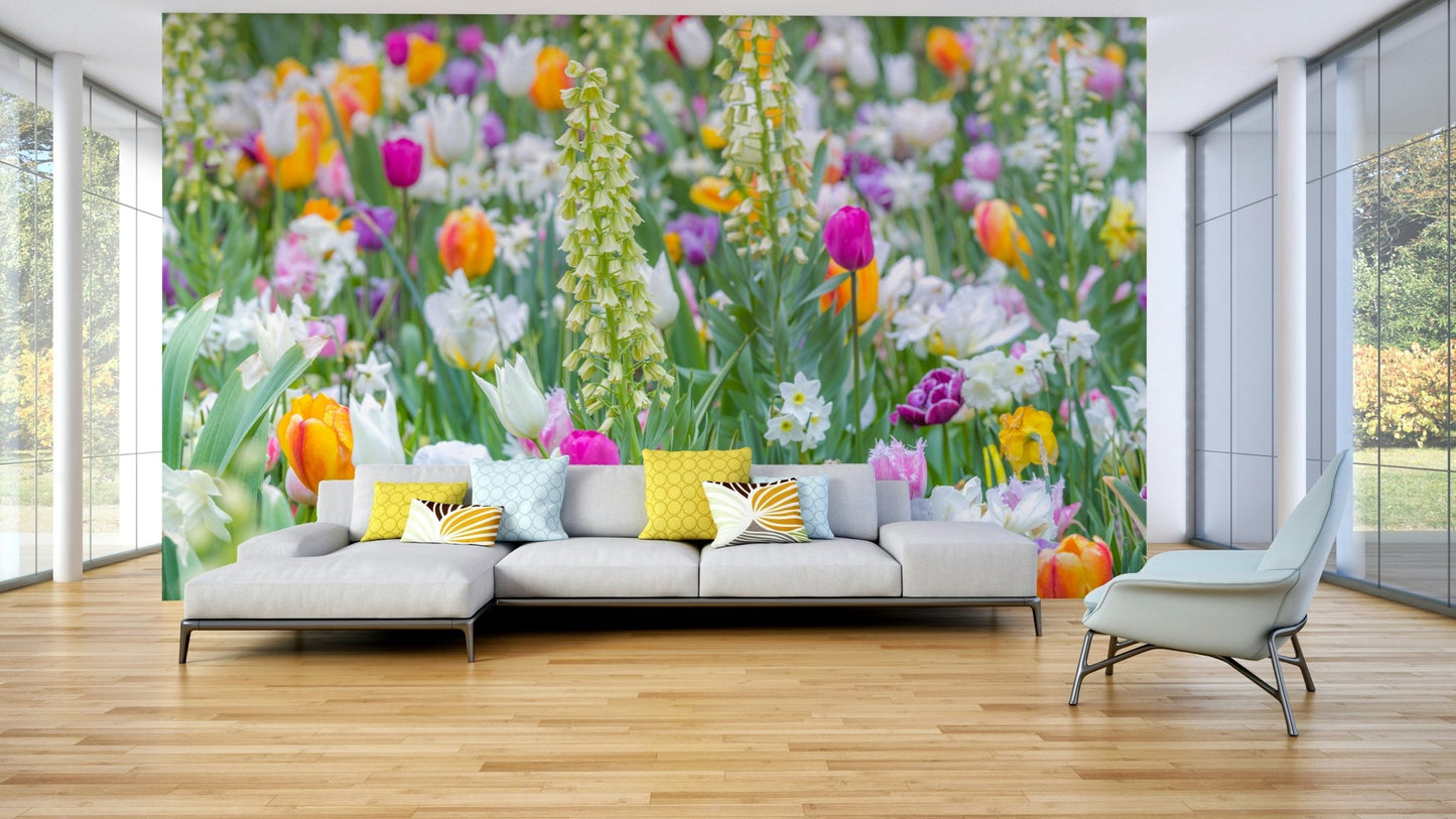 Leaves and soft florals wall design, GD2447