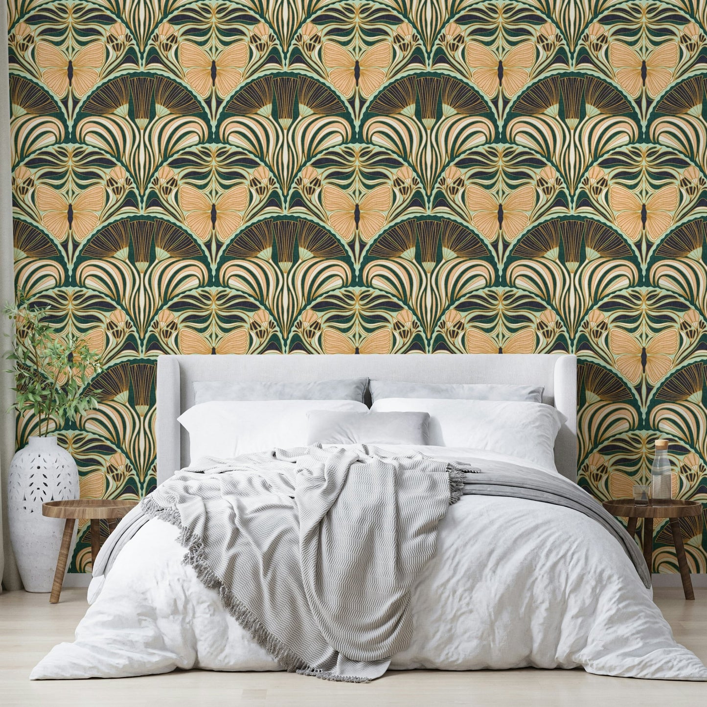 Ornate butterfly wall mural
