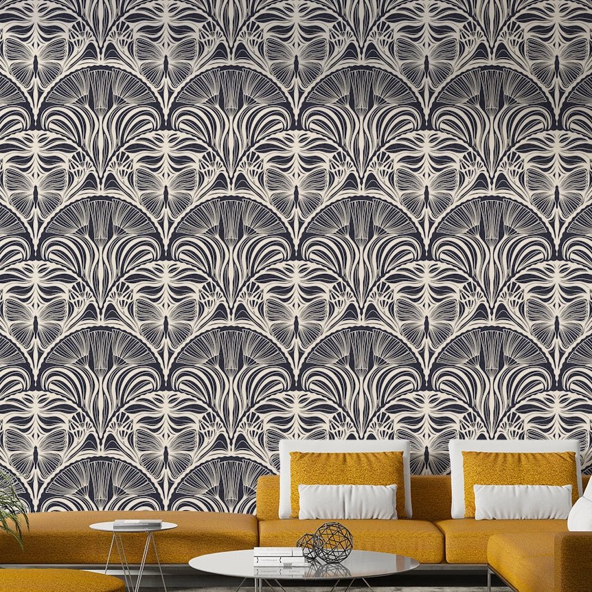 Art Deco fan pattern mural GD745
