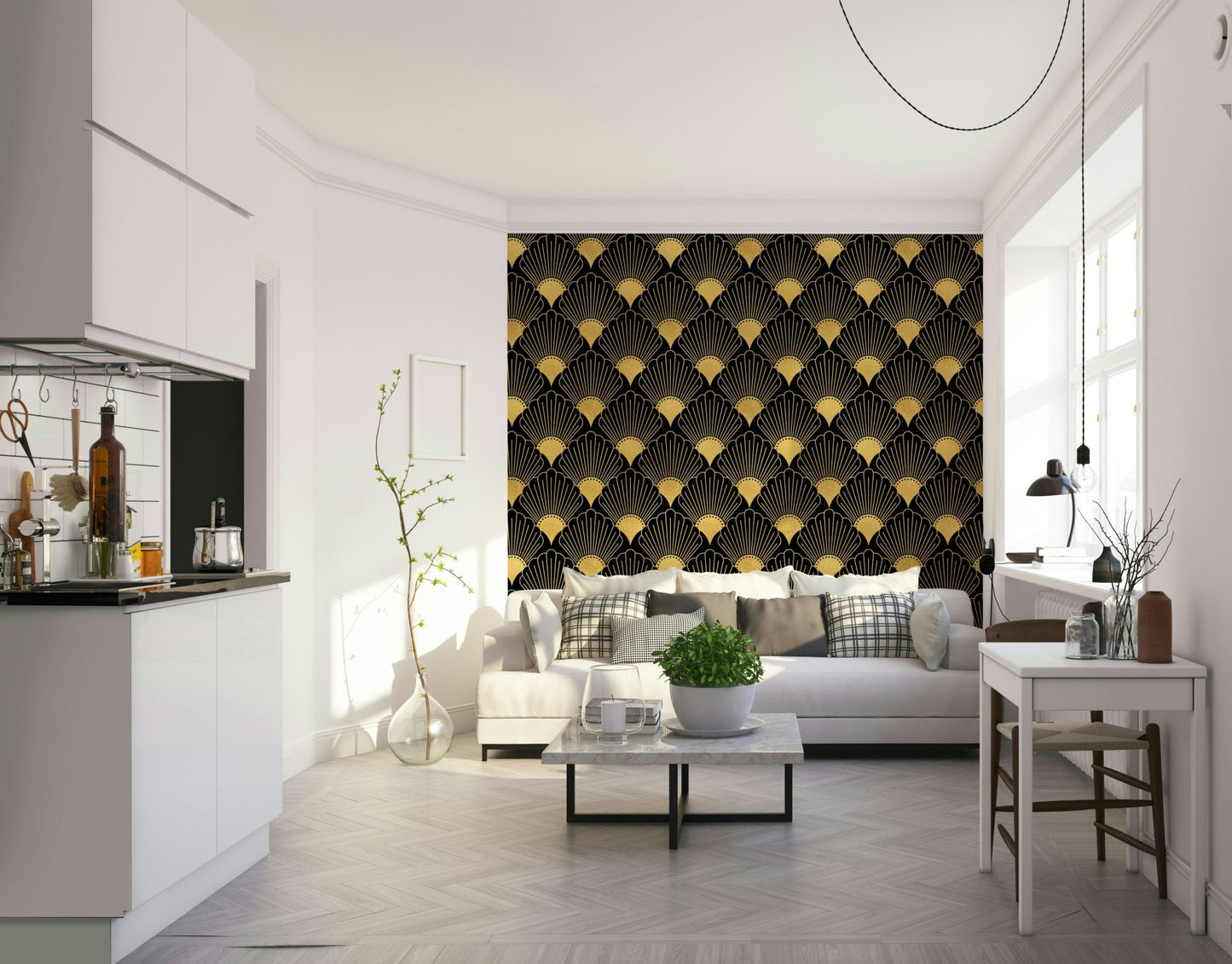 luxurious gold and black design

