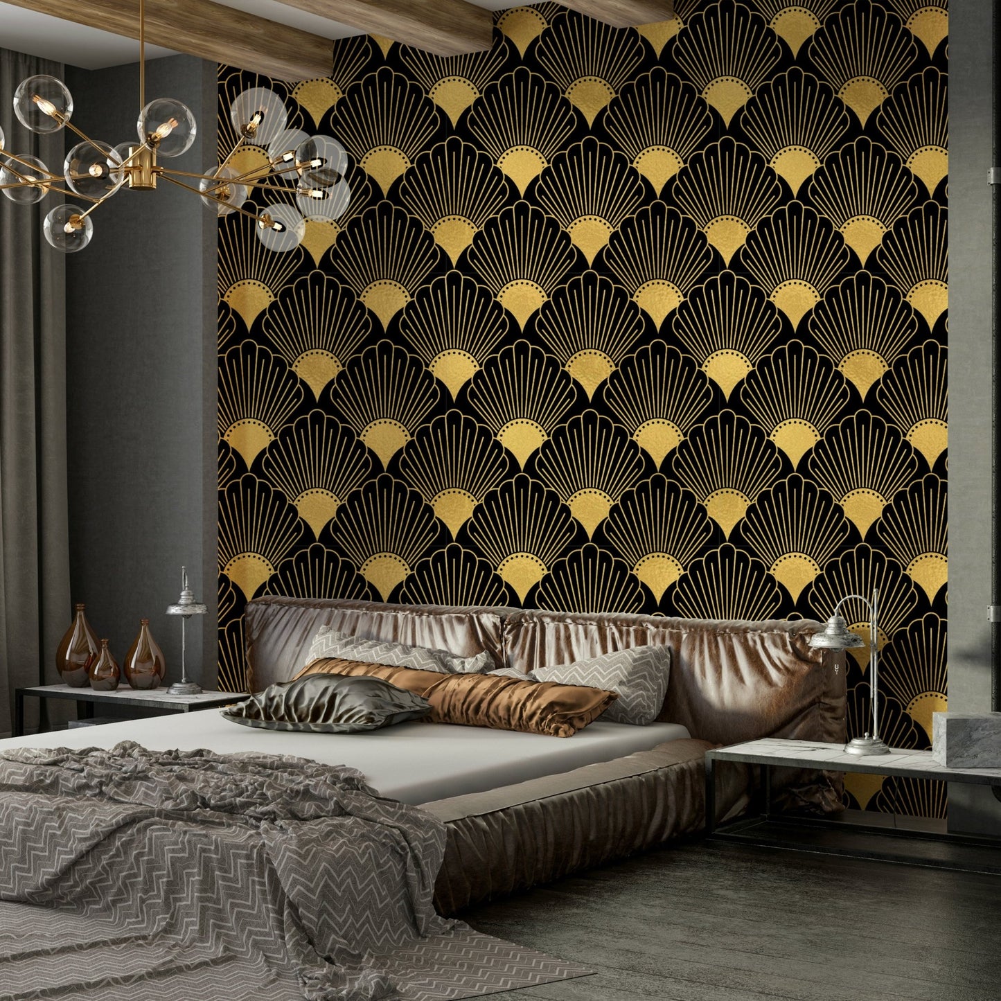 art deco wallpaper for a dining room

