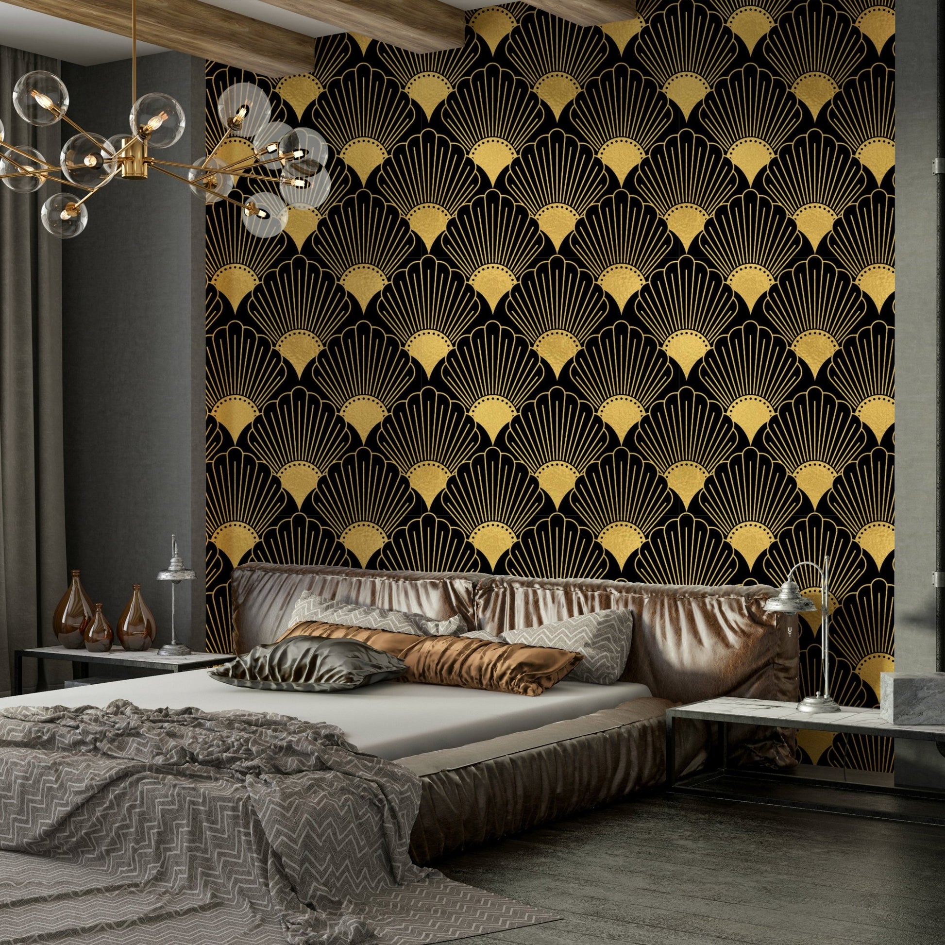 art deco wallpaper for a dining room

