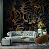 Wall covering evoking a sense of primal beauty.

