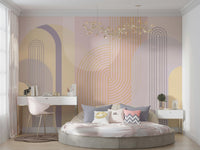 Minimalist arches wallpaper mural for living rooms.

