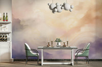 Soft cloud mural to create a tranquil room atmosphere.

