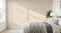 Calm peach and cream tones carry the Gentle Bear Meadow wallpaper rhythm, GD9071