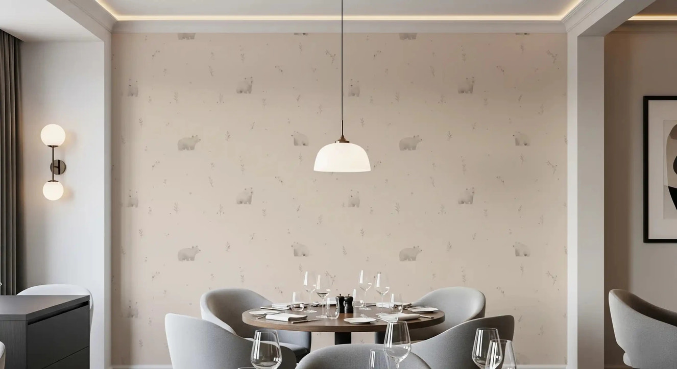 Gentle Bear Meadow Wallpaper⁠