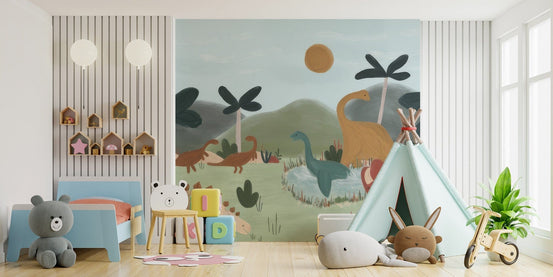 Gentle giants wallpaper mural for kids, C292
