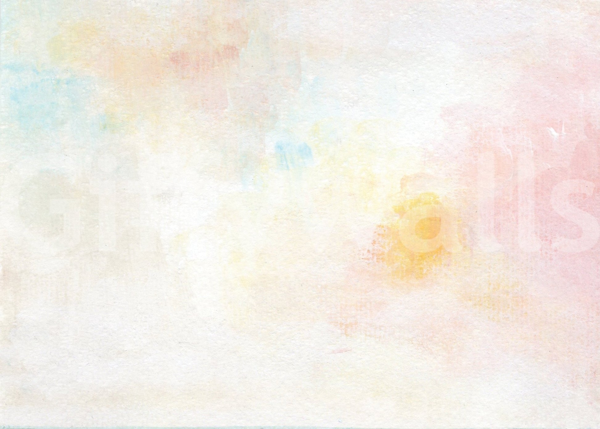 Flat view of the Gentle Pastel Wash Wall Mural showing the complete and airy pattern.