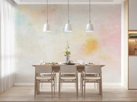 Muted pastel tones blend seamlessly in this Gentle Pastel Wash Wall Mural visual layout.
