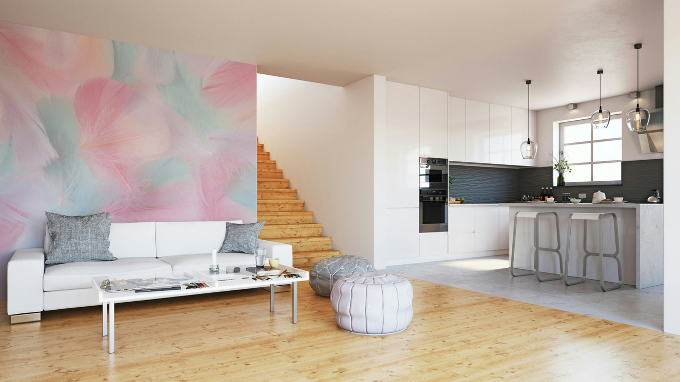 Serene arrangement of various feathers.

