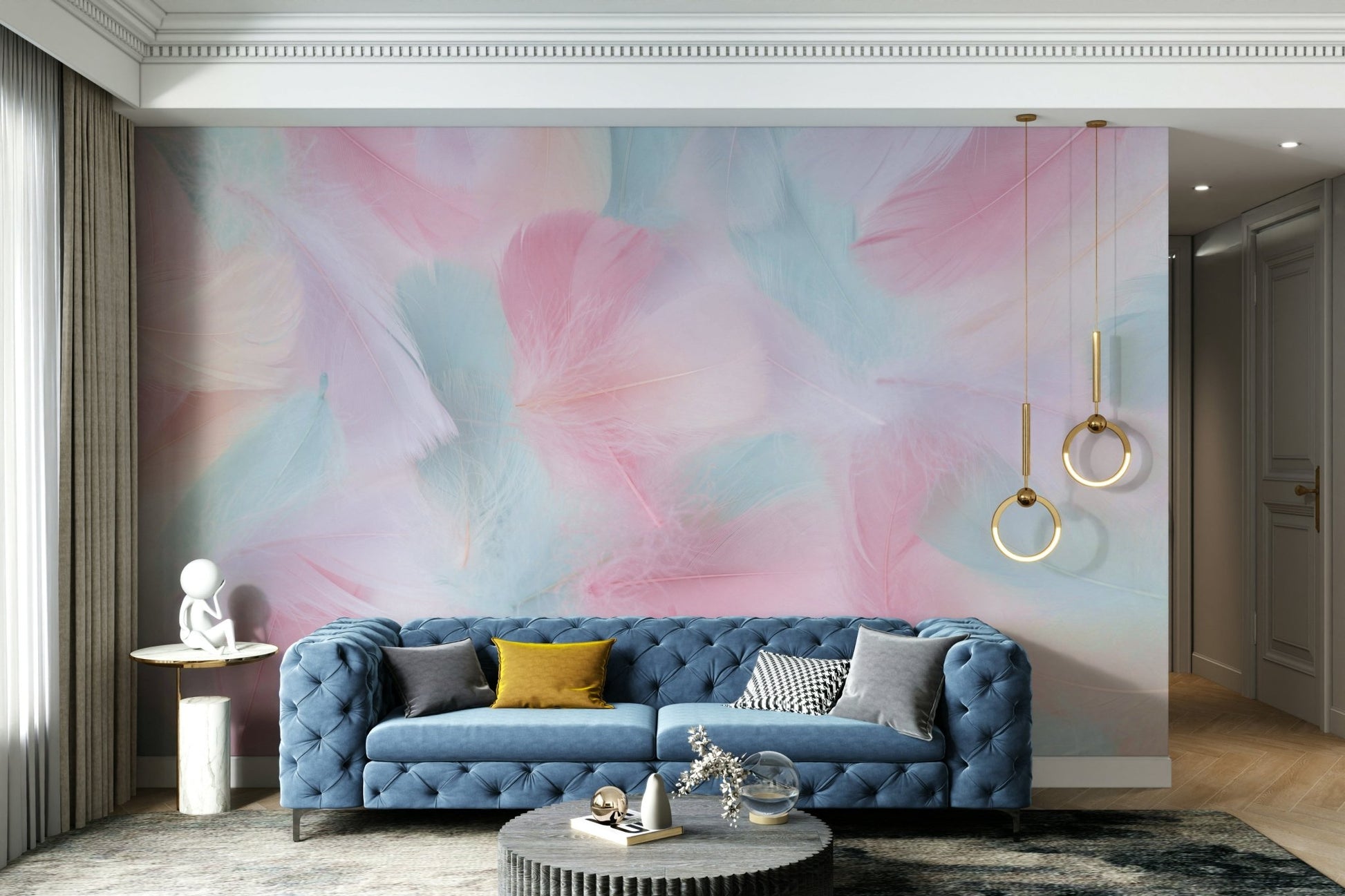 High-resolution feather pattern.

