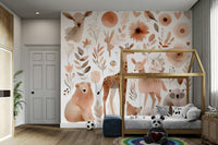 Gentle Wild Haven Wall Mural in a serene room setting., GD1779