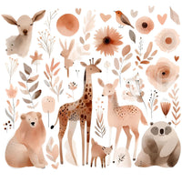 Gentle Wild Haven Wall Mural with soft green tones., GD1779