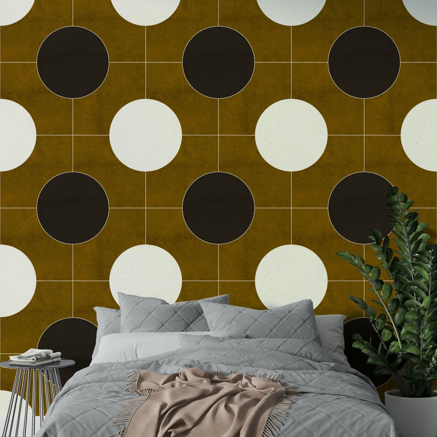 Modern geometric design wallpaper for stylish interiors

