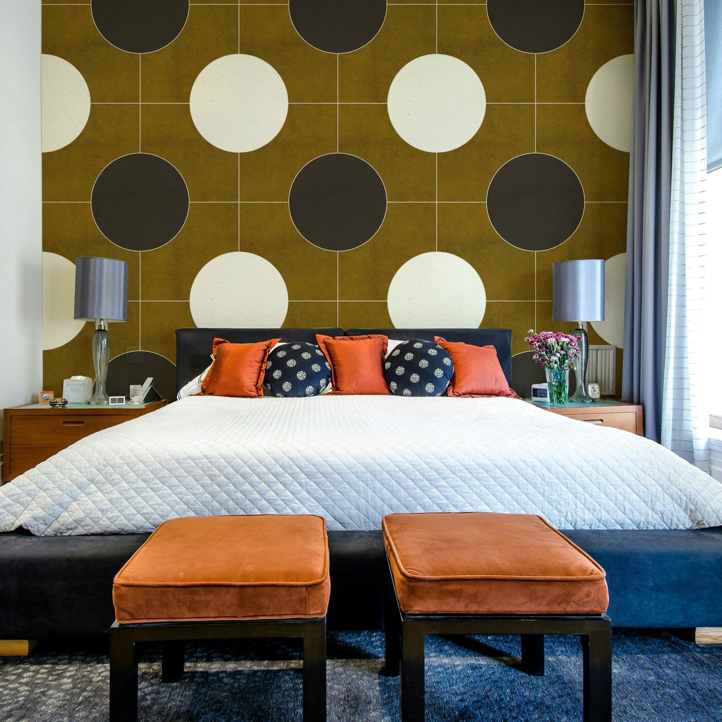 Contemporary geometric pattern wallpaper for walls

