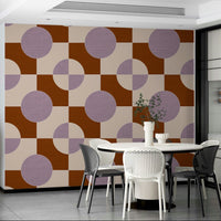 Close-up of angular forms on Geometric 03 wall design

