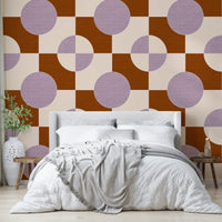 Black and rust-toned wallpaper in abstract layout

