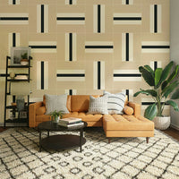 Trendy geometric wallpaper featuring clean lines and shapes

