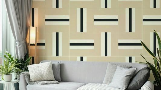 Abstract geometric wallpaper for contemporary spaces

