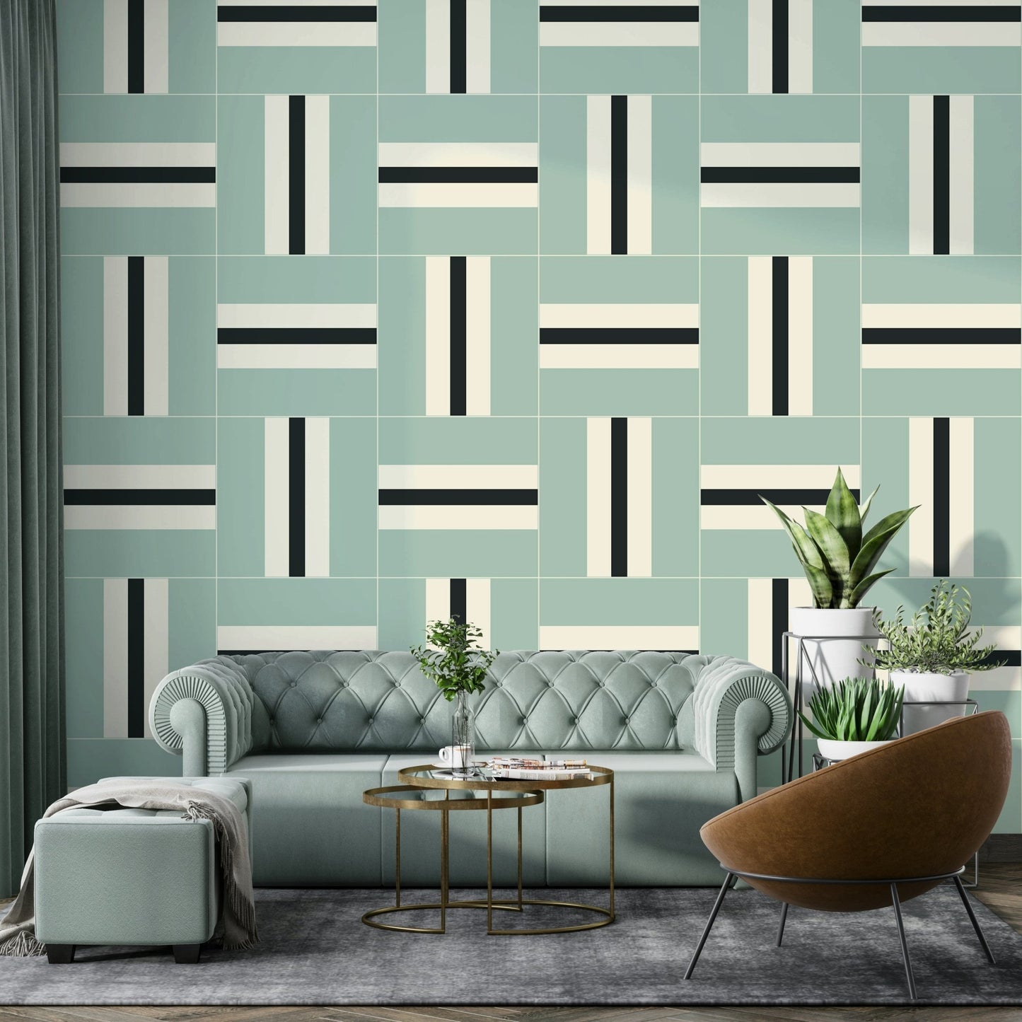Minimalist geometric wallpaper for modern spaces

