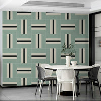 Trendy geometric wallpaper in soft gray tones