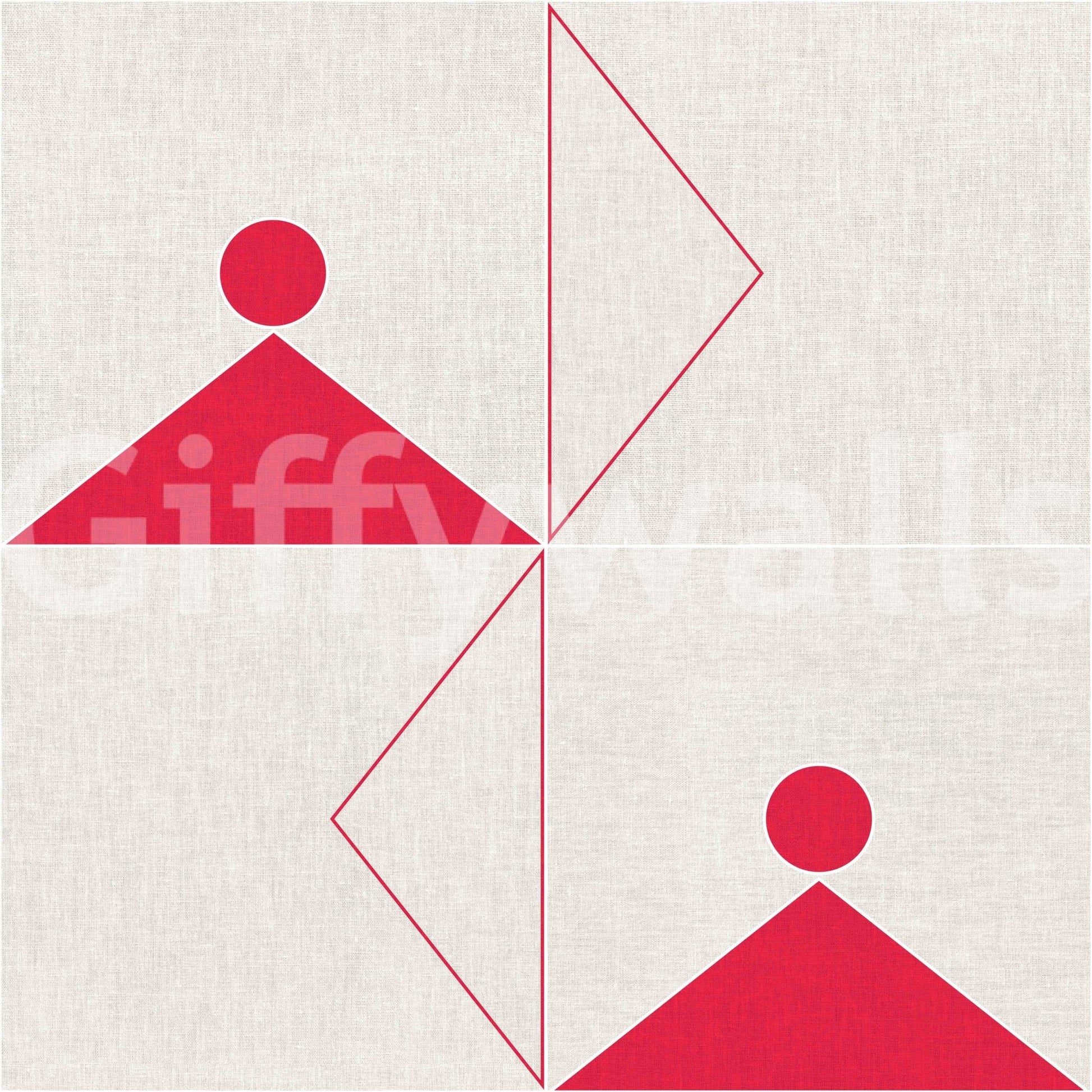 Geometric 06 Wallpaper with overlapping arc and grid pattern

