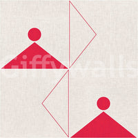 Geometric 06 Wallpaper with overlapping arc and grid pattern

