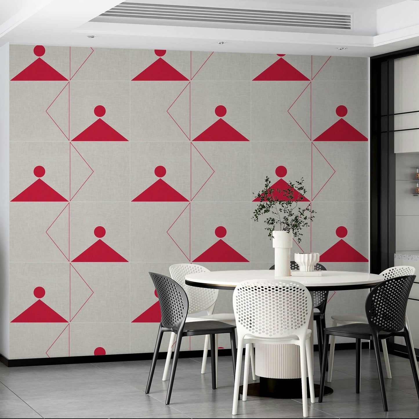 Contemporary space featuring Geometric 06 Wallpaper

