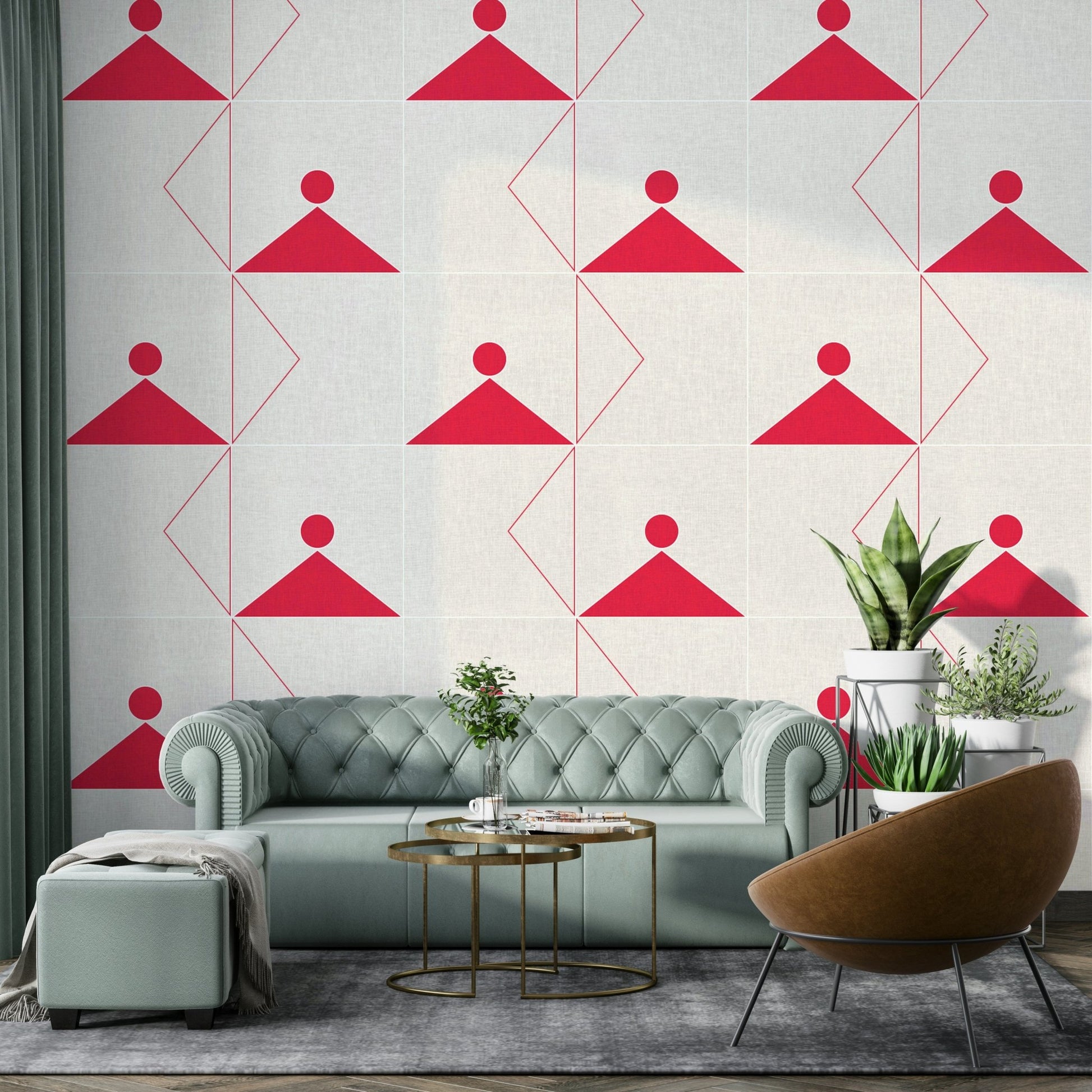 Subtle linear wallpaper in minimalist pattern design

