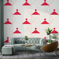 Subtle linear wallpaper in minimalist pattern design

