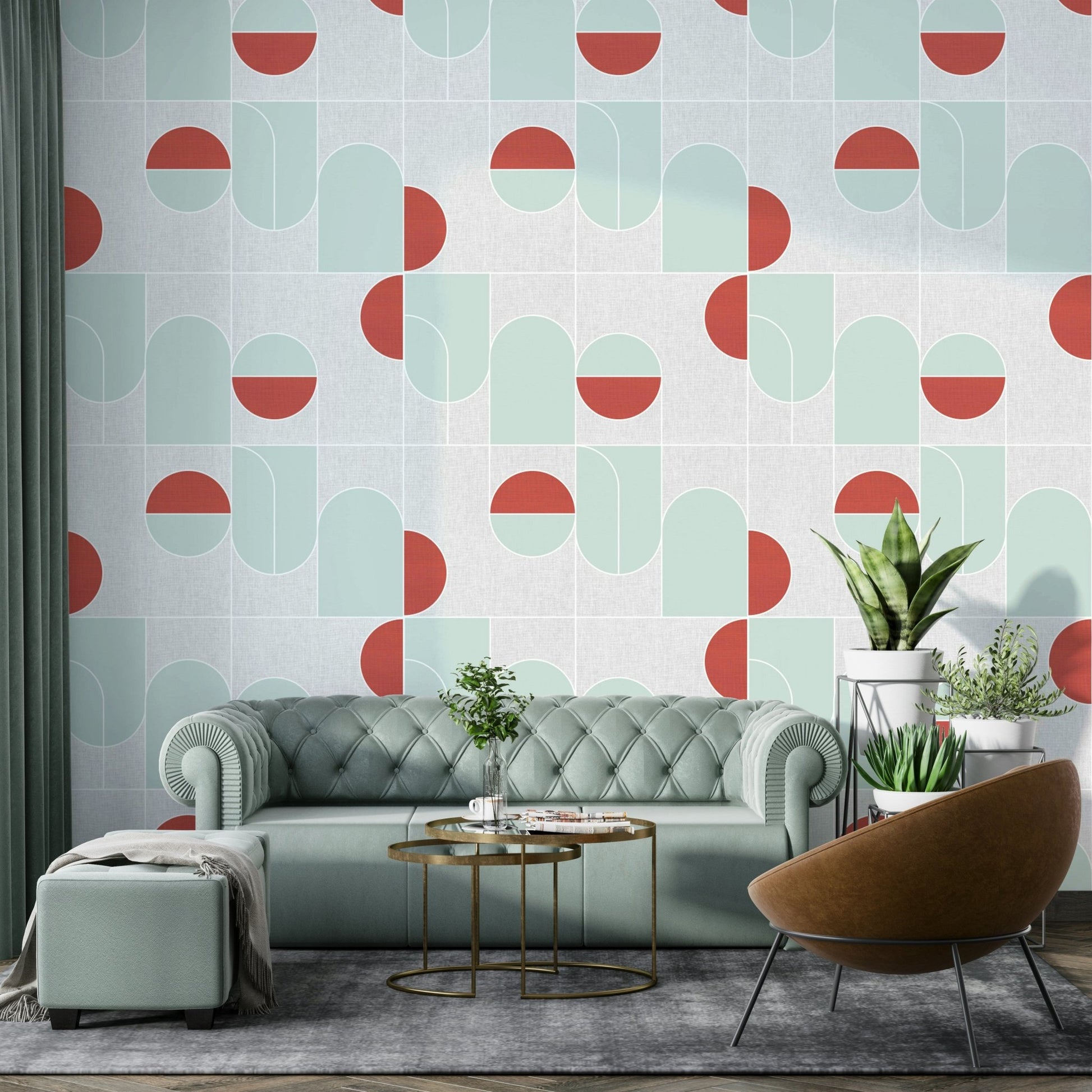 Contemporary wall featuring structured pattern wallpaper, GD2125