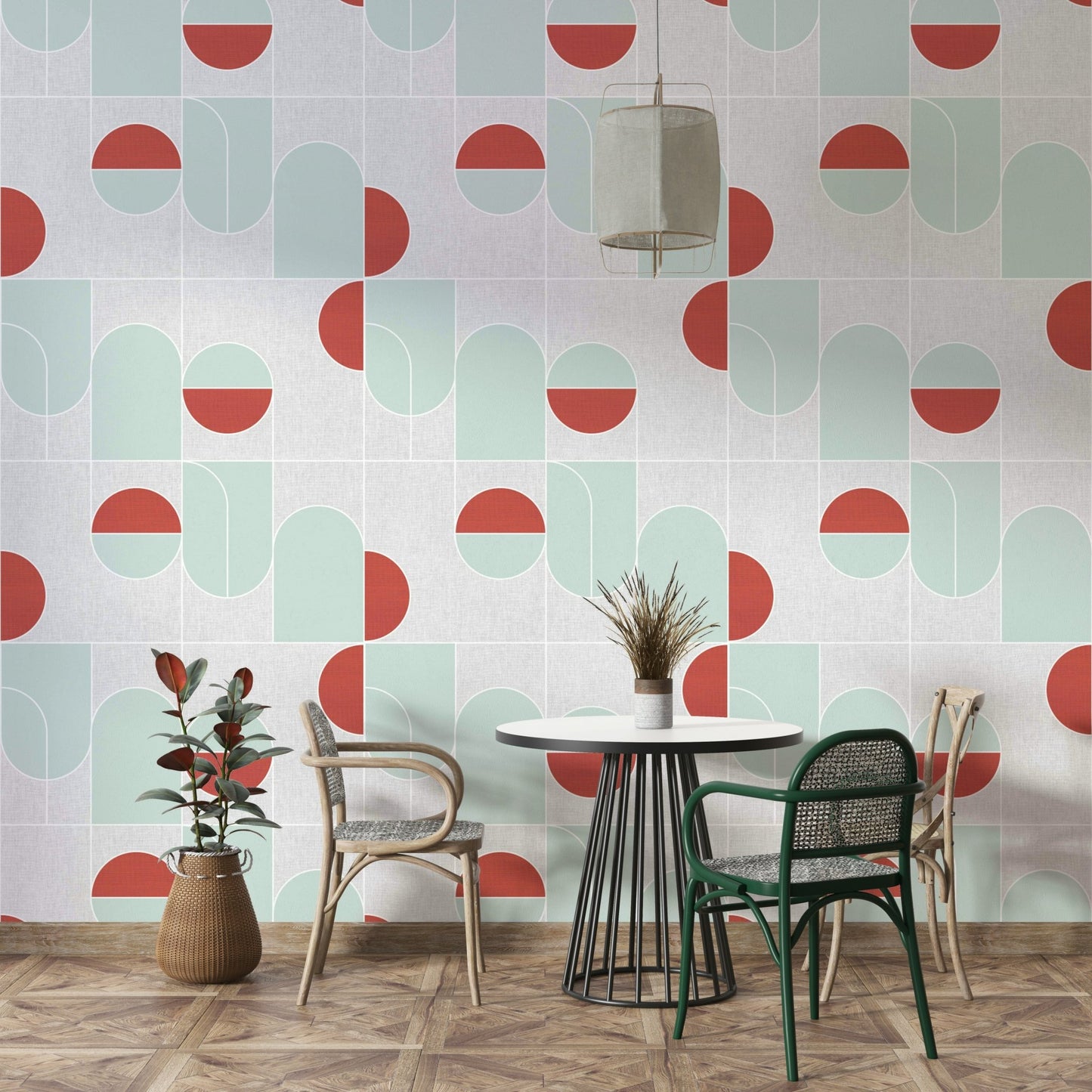 Geometric 07 Wallpaper with abstract modern shapes, GD2125