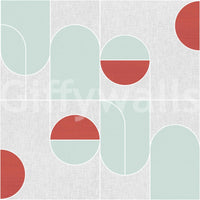 Office accent wall with Geometric 07 modern wallpaper, GD2125
