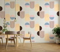 Bold geometric pattern wallpaper for contemporary rooms

