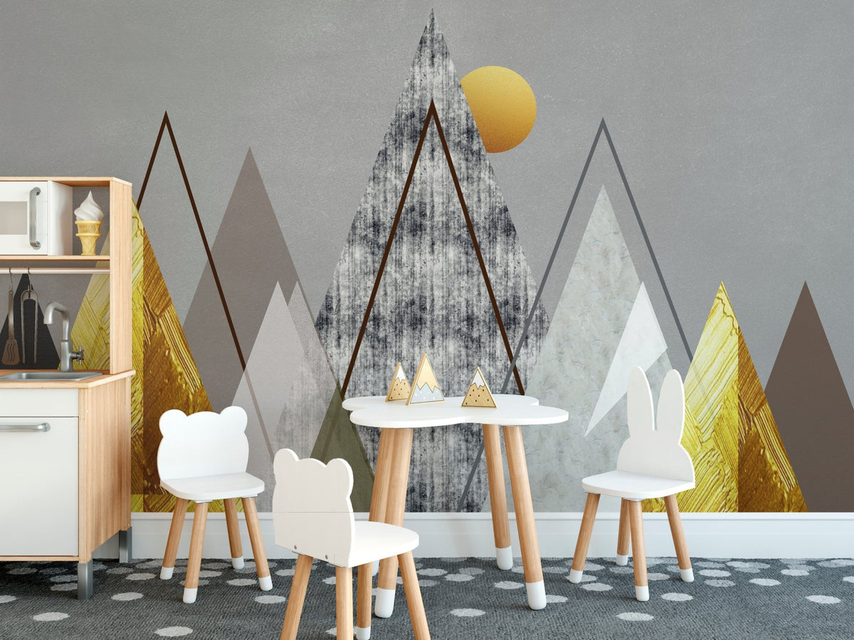 Geometric abstract wall mural B175
