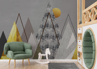 Geometric line art wall decor
