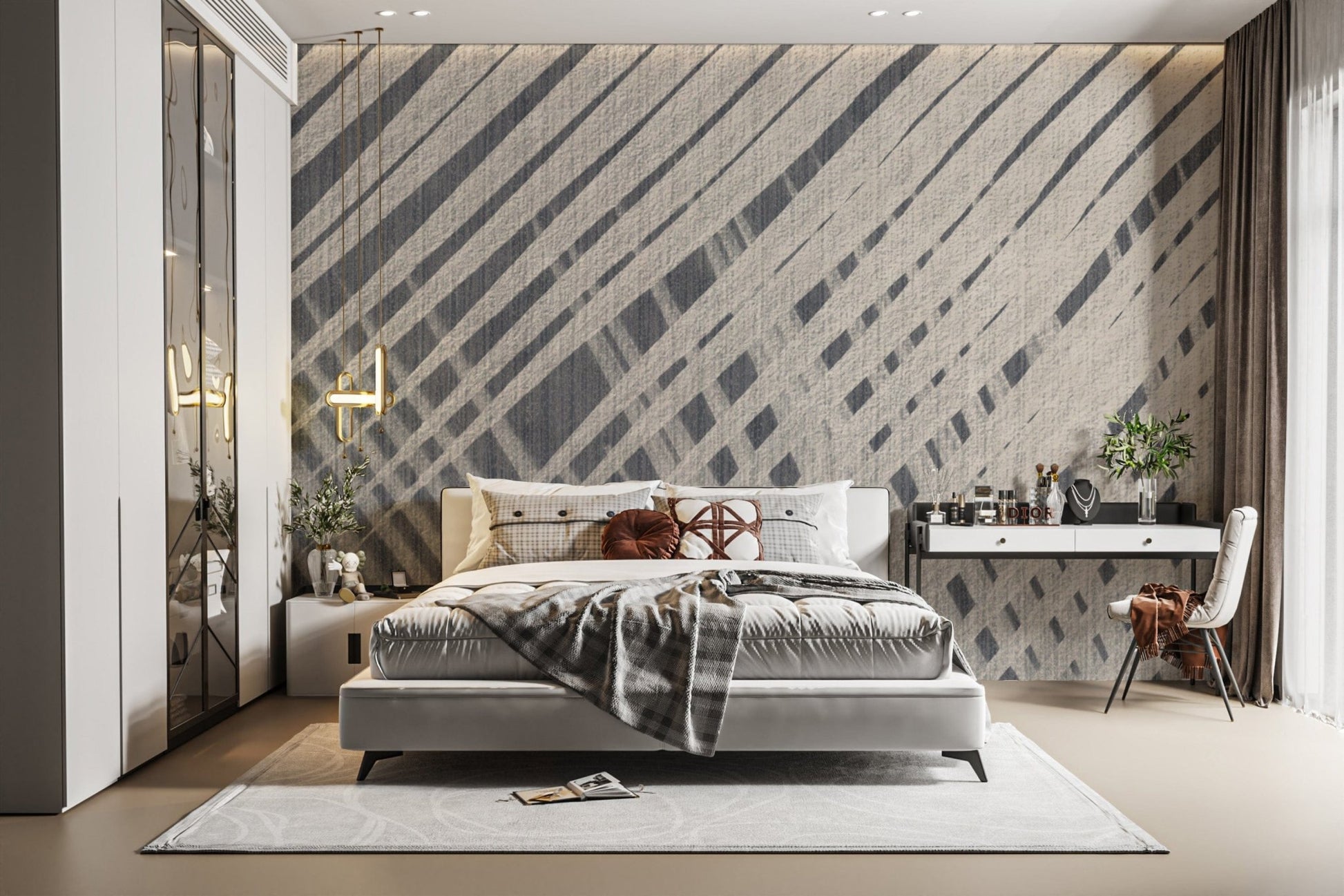 Contemporary abstract geometric wallpaper

