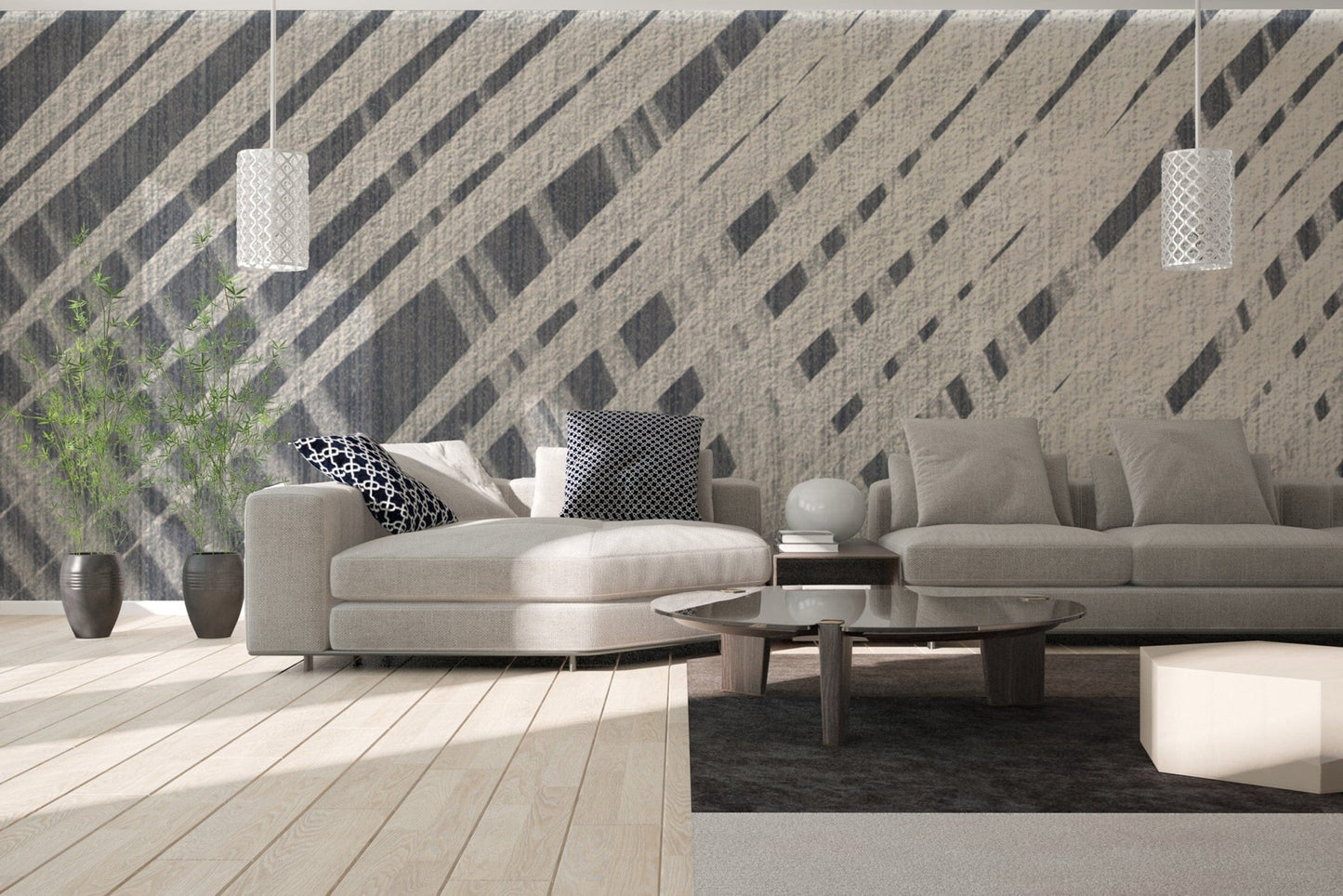 Modern geometric textured wallpaper design
