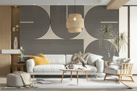 It is a large-scale graphic on a room's wall.

