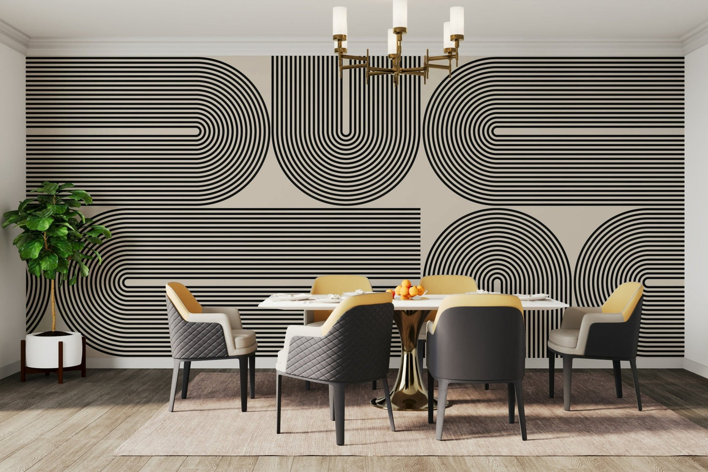 The design gives a sense of structure and order.

