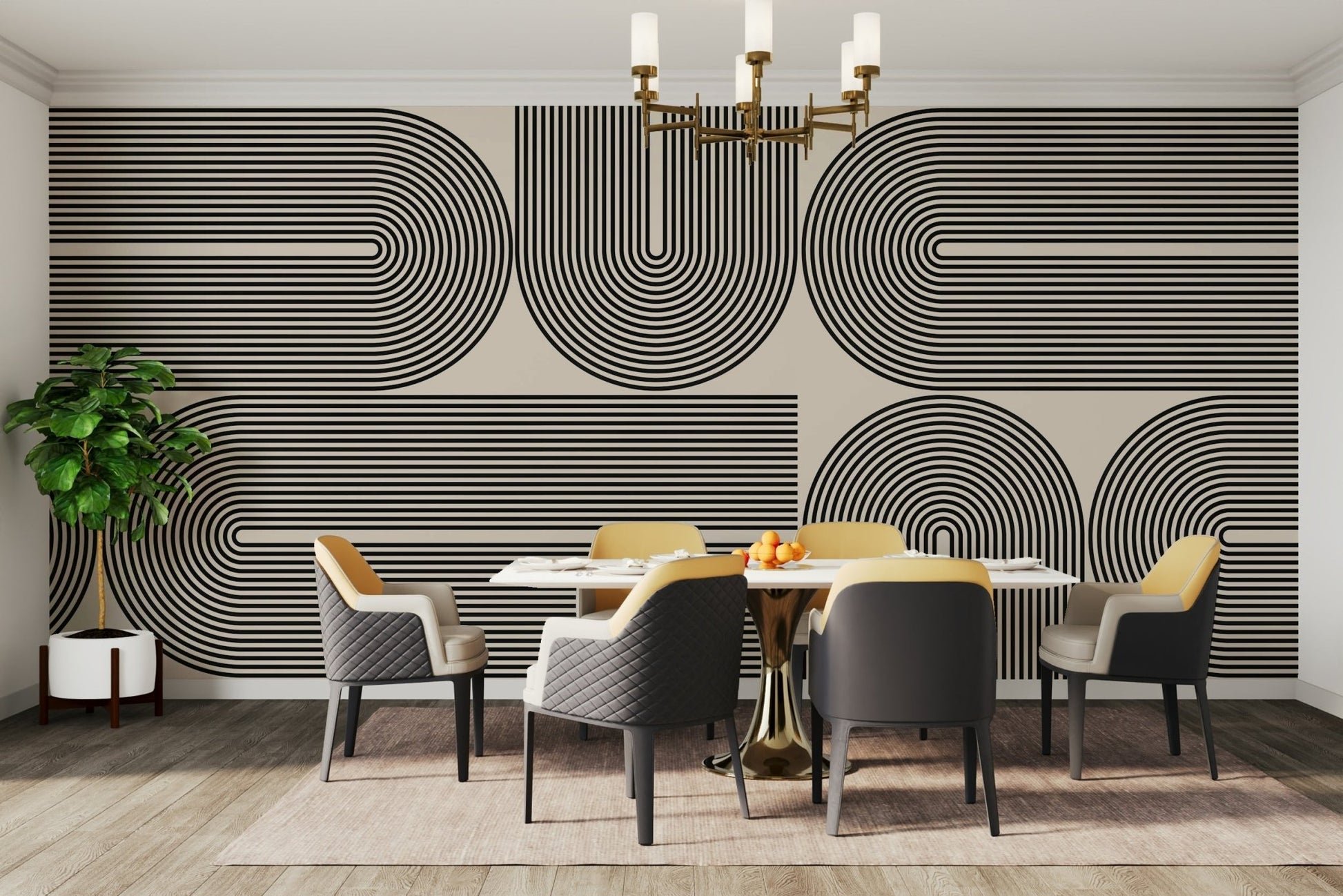 The design gives a sense of structure and order.

