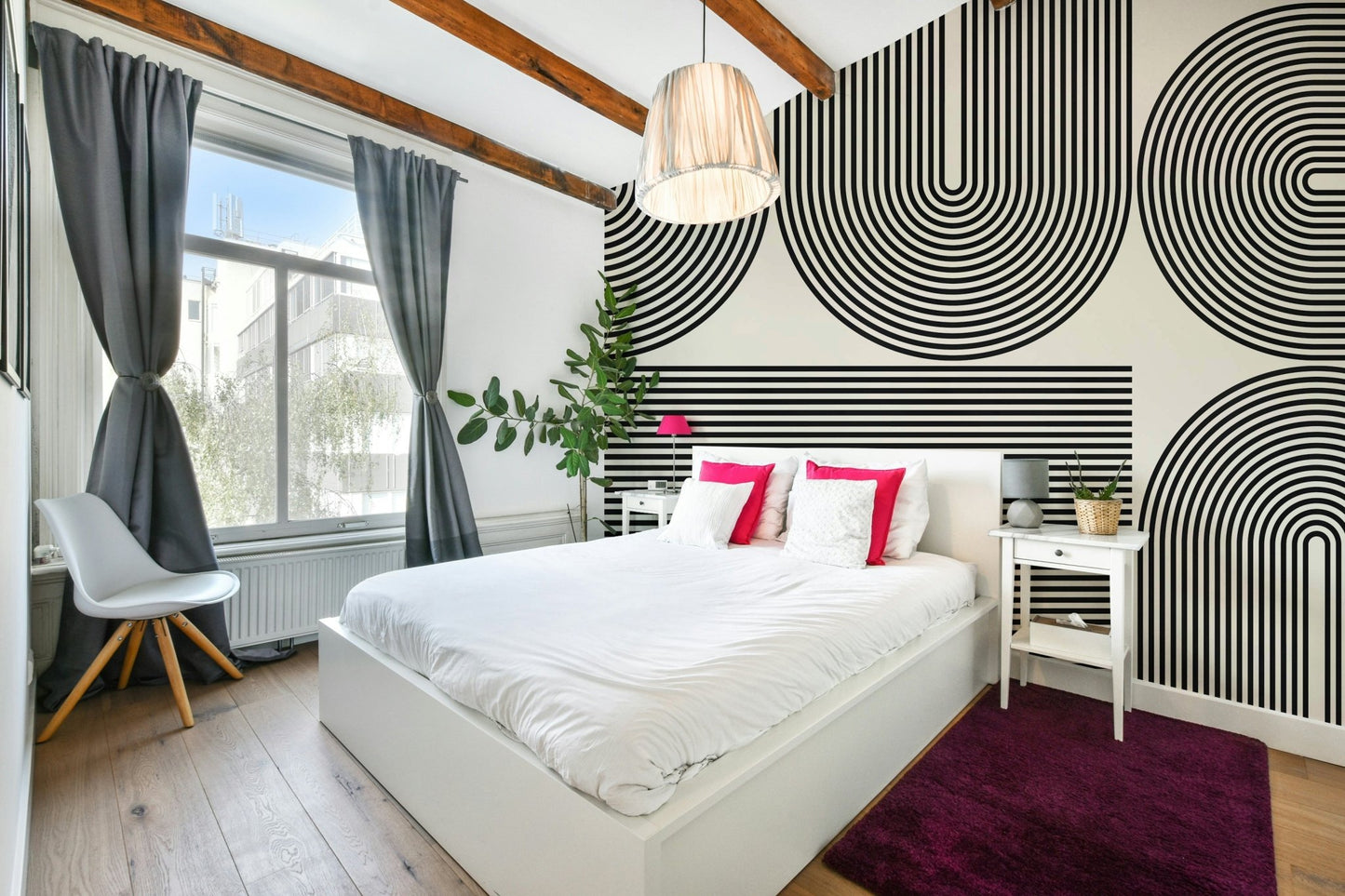 The design features clean, intersecting lines.

